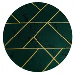 Kusový koberec Emerald geometric 1012 green and gold kruh-120x120 (průměr) kruh
