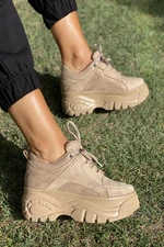 İnan Ayakkabı WOMEN'S NUDE SUEDE SNEAKER SNEAKERS Y5680