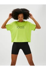 Koton Oversized Crop Sports T-Shirt