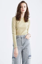 DEFACTO Slim Fit Crew Neck Camisole Long Sleeve T-Shirt