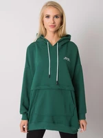 Women's dark green kangaroo sweatshirt