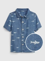 GAP Kids Denim Shirt Shark Washwell - Boys