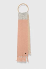 Šátek z vlněné směsi Jail Jam růžová barva, vzorovaný