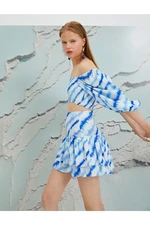Koton Şahika Ercümen X - Patterned Layered Mini Skirt