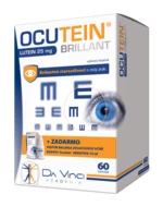 Ocutein BRILLANT Luteín 25 mg - DA VINCI 60 kapsúl + očné kvapky Sensitive 15 ml zadarmo
