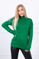 Sweater with high neckline light green