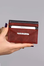 Polo Air Line Pattern Men's Card Holder Claret Red