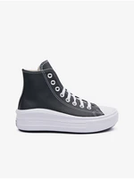 Black Women's Leather Ankle Sneakers Converse Chuck Taylor All Sta - Ladies