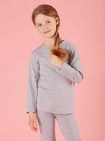 Girls' blouse basic grey