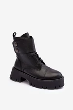 Women's Leather Workers Black Anceria