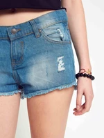 Shorts with abrasions blue