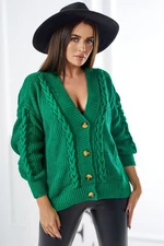 Sweater with buttons light green