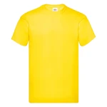 Original Fruit of the Loom Men's Yellow T-Shirt