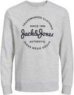 Jack&Jones Pánská mikina JJFOREST Standard Fit 12248002 White Melange L