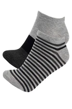 DEFACTO Men Patterned 2-Pack Bamboo Short Socks