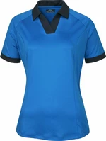 Callaway Womens Short Sleeve V-Placket Colourblock Polo Blue Sea Star XL Camiseta polo