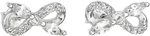 Evolution Group Stříbrné náušnice se zirkonem bílá mašlička 11064.1