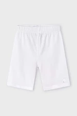 Detské krátke nohavice Mayoral biela farba, jednofarebné