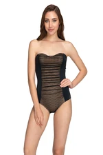 Dagi Black Transparent Draped Swimsuit