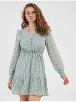 Light green women's patterned dress VILA Jaqueline - Women's