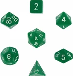 Chessex Sada kostek Chessex Opaque Polyhedral 7-Die Set - Green with White