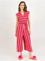 Orange-pink patterned jumpsuit Blutsgeschwister - Women