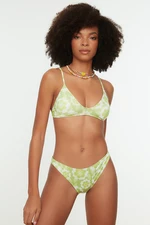 Trendyol Green Floral Print Bikini Set