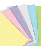 Filofax Náplň, Osobní, papír tečkovaný, mix barev pastel (6 barev)