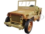 US Army Vehicle WWII Desert Sand Weathered Version 1/18 Diecast Model Car by American Diorama