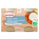 BABYBIO Brassé  z kozího mléka meruňka banán 2 x 130 g