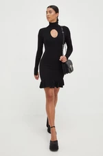 Vlněné šaty Pinko černá barva, mini, 102054.A19D