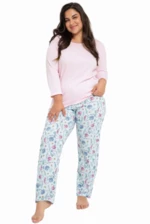 Taro Amora 3008 Z24 Dámské pyžamo plus size XXL světle růžová