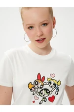 Koton Power Puff Girls Printed T-Shirt Licensed Short Sleeve Crew Neck