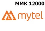 Mytel 12000 MMK Mobile Top-up MM