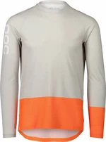 POC MTB Pure LS Jersey Granite Grey/Zink Orange 2XL Cyklodres/ tričko