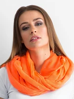 Orange scarf with rhinestones