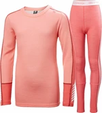 Helly Hansen Juniors Lifa Merino Midweight Base Layer Set Sunset Pink 152/12 Sous-vêtements thermiques