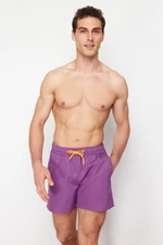 Trendyol tmavě fialové základní plavky standardní velikosti