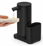 Simplehuman 414 ml + držiak na hubku – matná čierna oceľ - Bezdotykový dávkovač mydla