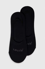 Ponožky Levi's 2-pak čierna farba