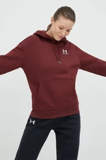 Mikina Under Armour dámská, vínová barva, hladká, 1373033-690