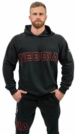 Nebbia Long Pullover Hoodie Legacy Black L Fitness mikina