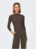 Brown women's ribbed sweater JDY Magda - Women's