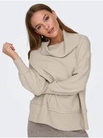 Beige women's oversize sweater ONLY Hazel - Women