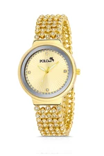 Polo Air Luxury Stone Strap Women's Wristwatch Yellow Color