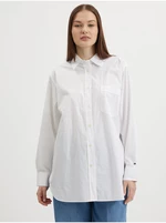 Bílá dámská oversize košile Tommy Hilfiger - Dámské
