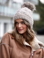 Beige winter cap