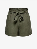 Khaki Shorts with Linen JDY Say - Women