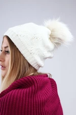 Cream winter cap