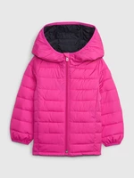 Dark Pink Girly Quilted Gap Winter Jacket